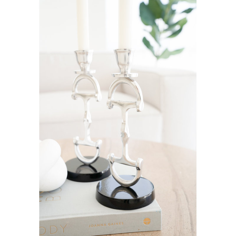 Snaffle Bit Candle Sticks -Set Of 2