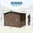 Outdoor Storage Shed 8.2' X 6.2', Metal Steel Utility Tool Shed Storage House With Double Lockable Doors & Air Vents For Backyard Patio Garden Lawn Brown-124356783-124356786