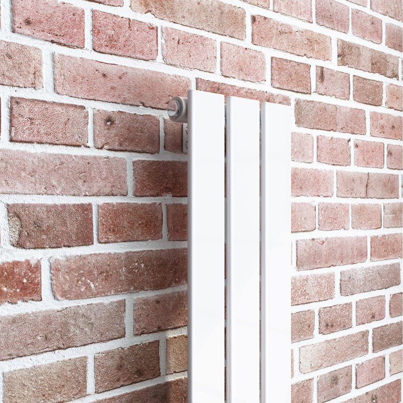iBathUK Belgravia Vertical Single Slim Flat Panel Radiator, White, 1600cm H x 228cm W x 52cm D