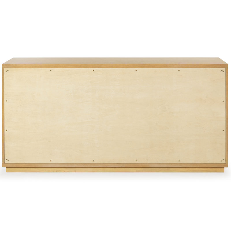 Deziree Wood 6 Drawer Dresser, Natural