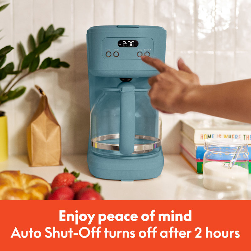 Bella 12 Cup Programmable Coffee Maker, Surf