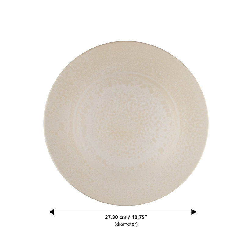 Assiette martelée 10,5 po Hokku Designs, Blanc