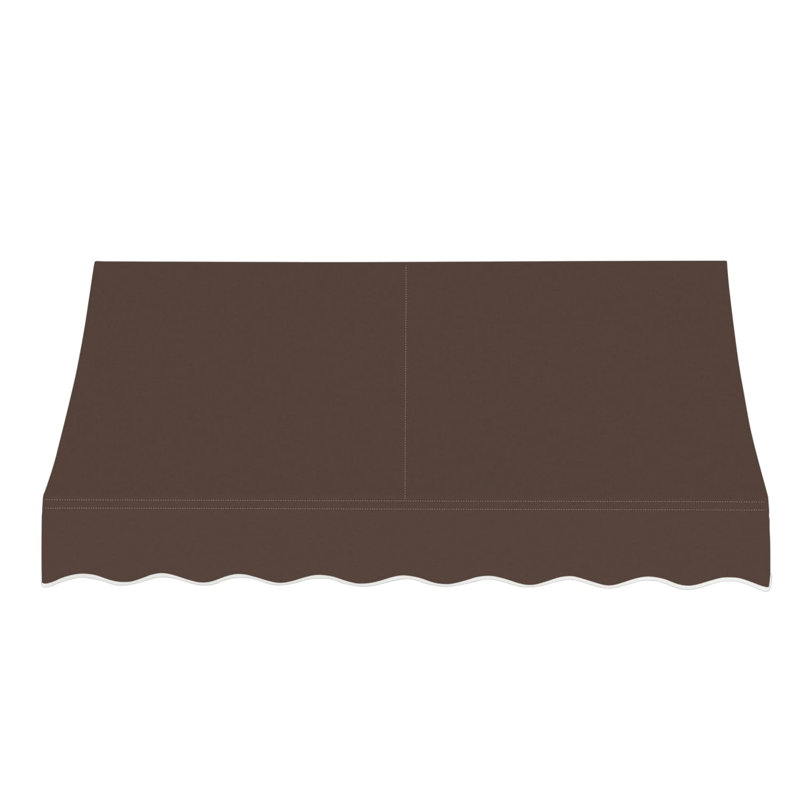 Awntech Nantucket Acrylic Fabric Fixed Awning, 44" H x 100.5" W x 36" D, Brown