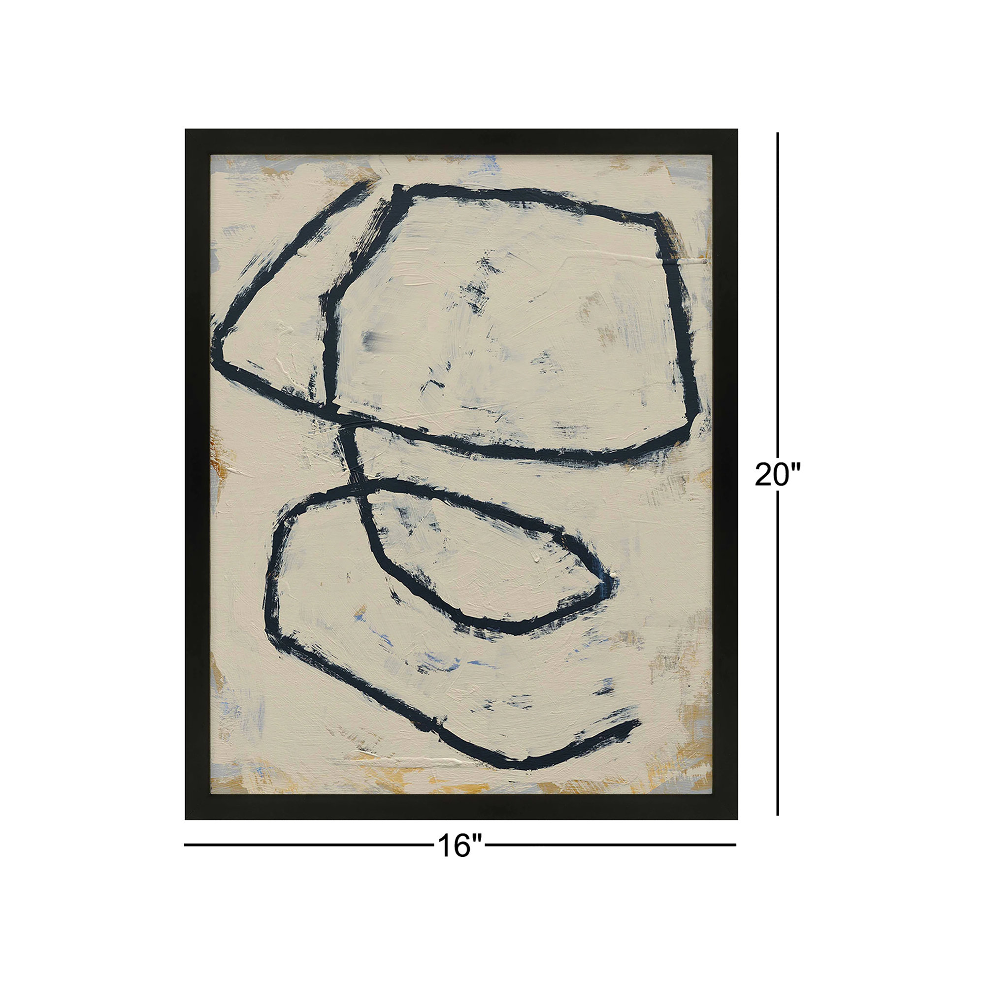 Twisted 4 by Jacques Pilon, Black Framed Paper, 20" H x 16" W x 1.25" D