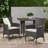 Grey Dining Chairs   Of 2  - Modern Straight Line Fascination, 23.07 In. Deep, 24.09 Wide, 32.06 Tall, 15.6 Lb. Heavy In Contemporary For Lounge 23.07"D X 24.09"W 32.06"H, Lb Chair