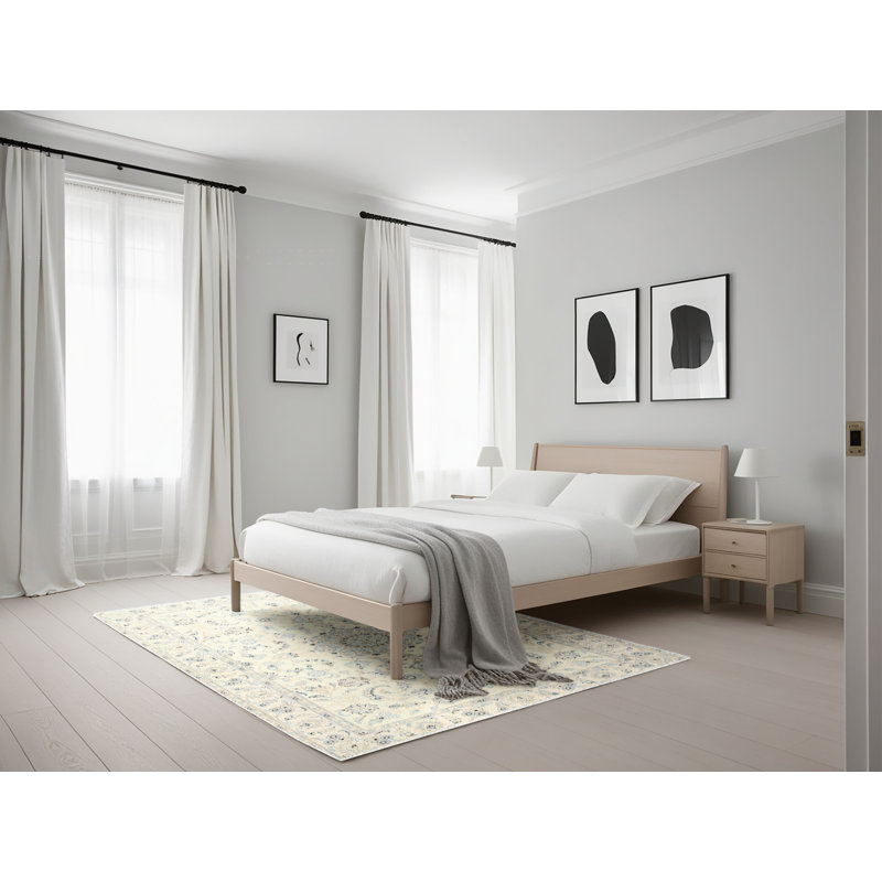 Tapis traditionnel beige / gris Desern, Rectangle 5 pi x 7 pi