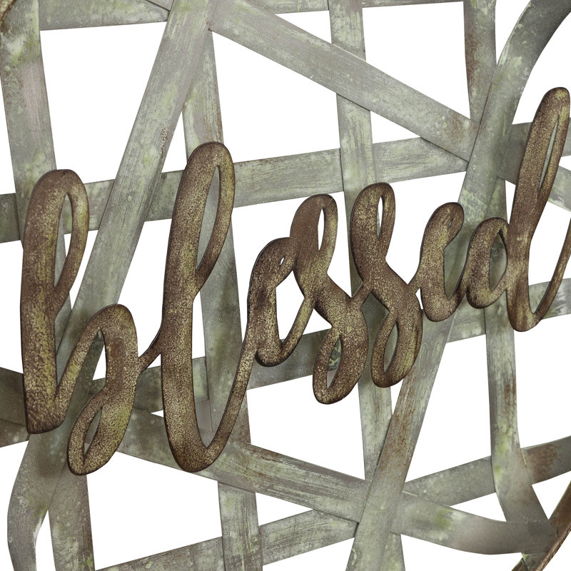 Blessed Metal Farmhouse Hanging Wall Decor