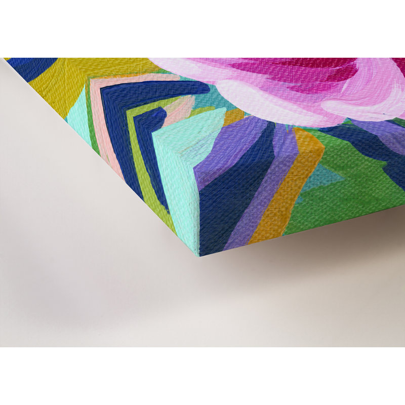«A Place to Bloom» par Julie Marriott - Peinture, H 40 po x l 30 po