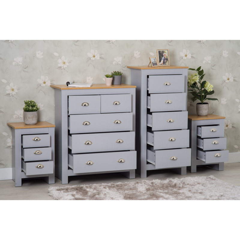 Susana Piece Bedroom Set, Natural/Grey