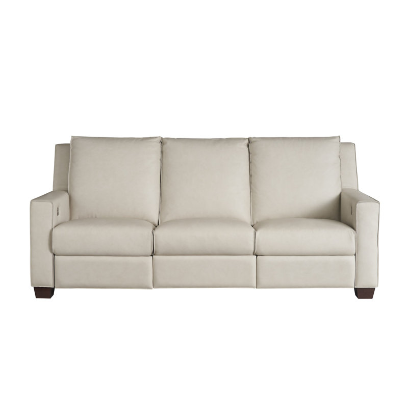 Canapé inclinable en cuir véritable Tucker