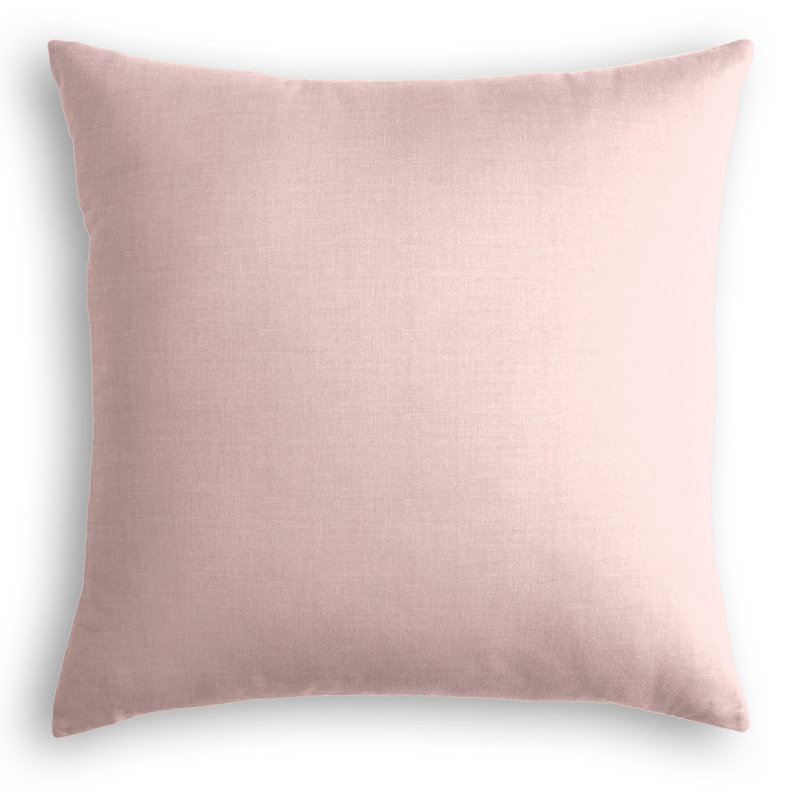 Linen Square Pillow Cover & Insert, 16" x 16", Pastel Pink