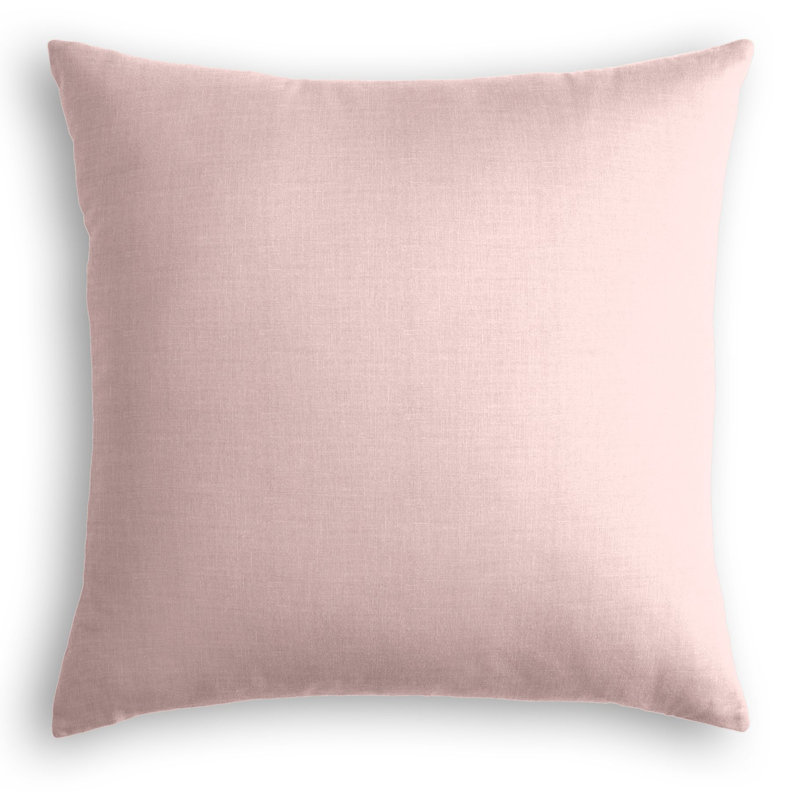 Linen Square Pillow Cover & Insert, 18" x 18", Pastel Pink