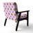 Abstract Accent Chair - purple and gold boho mandala Gold Arm Chair-1610311930