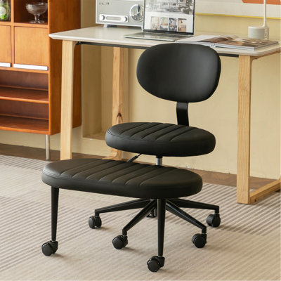 Ergonomic Office Chair – Multi-Position Cross Legged Design For Adults, Swivel Meditation & Adhd Fidget Desk Chair With Back Support & Rolling Base