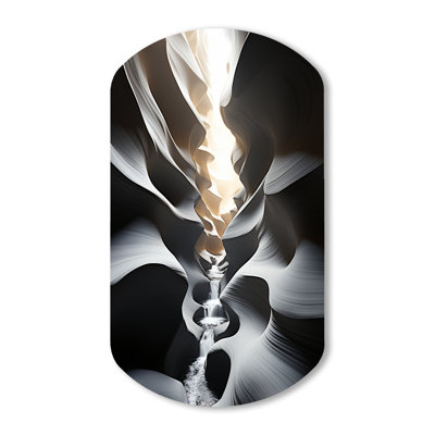 Marckos - Asymmetrical Canyon Metal Wall Art, Cylinder Metal Wall Sculpture Print