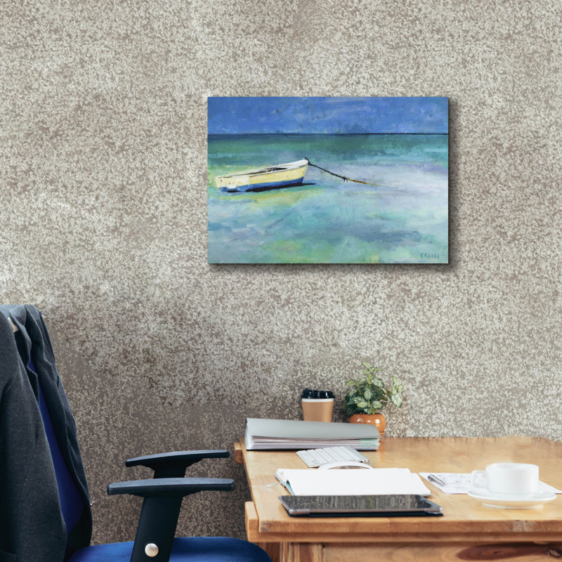 «Water Taxi» par Curt Crain, art mural sur toile, H 18 po x l 26 po