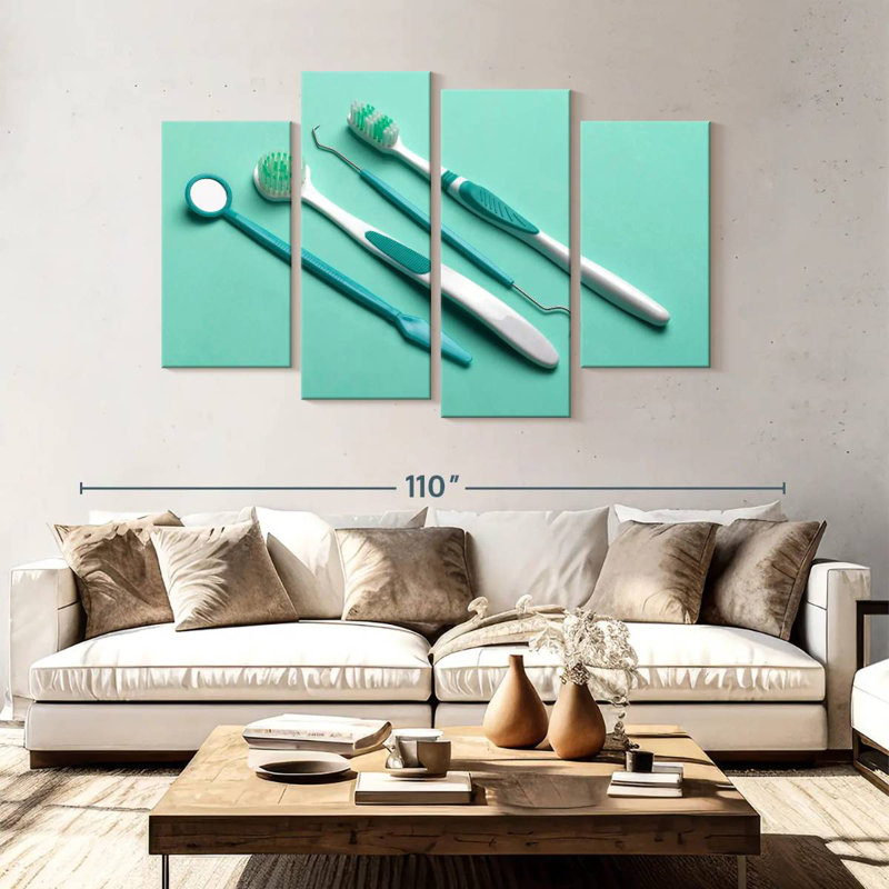 Alcaraz Green Dental Hygiene Tools, 54" H x 84" W