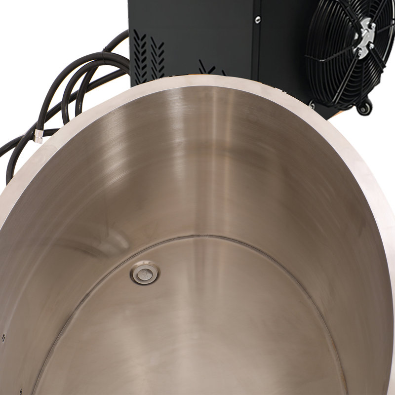 Anyi 110 Volt 1 - Person Red Cedar Oval Plug and Play Ice Tub