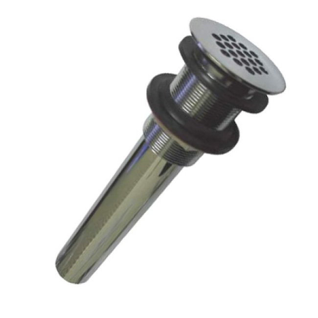 Kingston Brass Grid Bathroom Sink Drain without Overflow, 17 Gauge, Polished Chrome