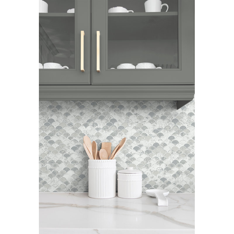 Papier peint Ivy Bronx Designs, Lin métallique