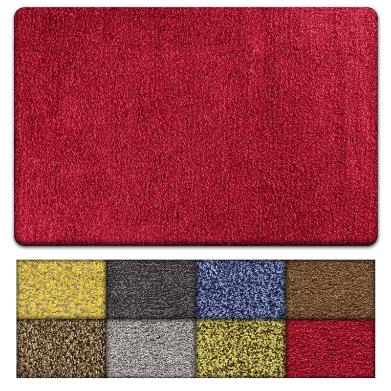 Gray Non-Slip PVC Backing Outdoor Doormat