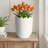 Mirabelle White Classic Italian Scalloped Edge Cachepot