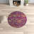 Christa Floral Fuchsia/Blue Area Rug-703618274
