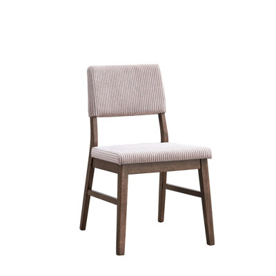 Chaises d'appoint rembourrées en velours côtelé mauve en noyer (2), style scandinave, plancher de 13 po, capacité de poids de 220 lb (2) en velours côtelé rembourré de mousse, hauteur de siège de 19 po, profondeur de produit de 23,99 po