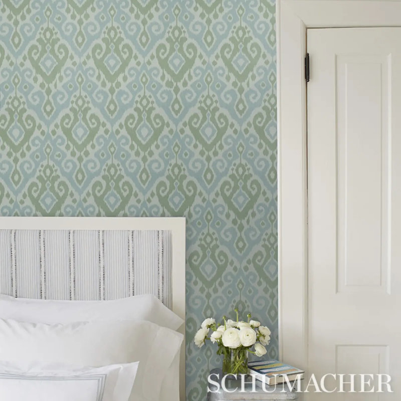 Dedra Damask Wallpaper, Mineral & Leaf