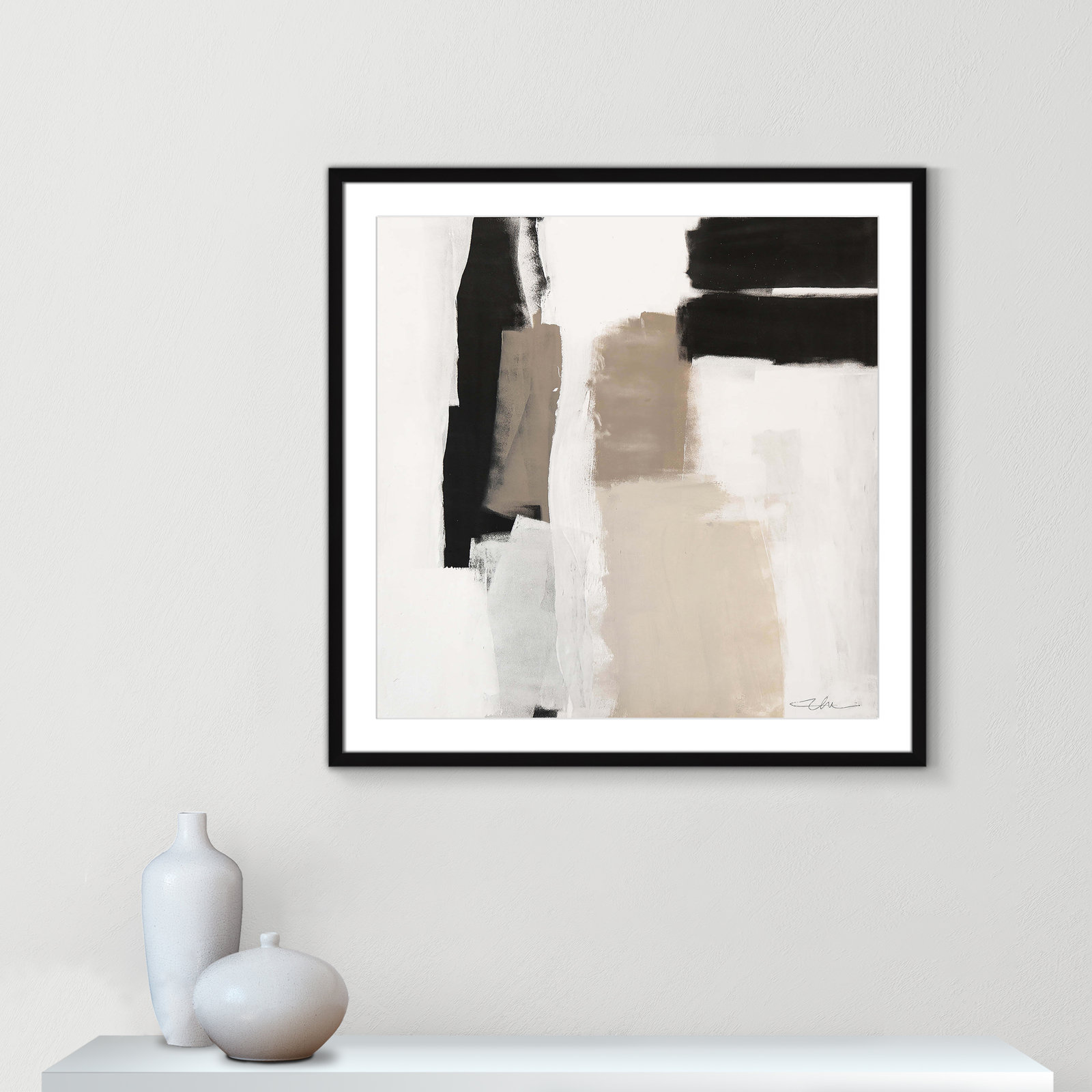 Earth Scapes II Print, 32" H x 32" W x 0.75" D, Black Box Framed
