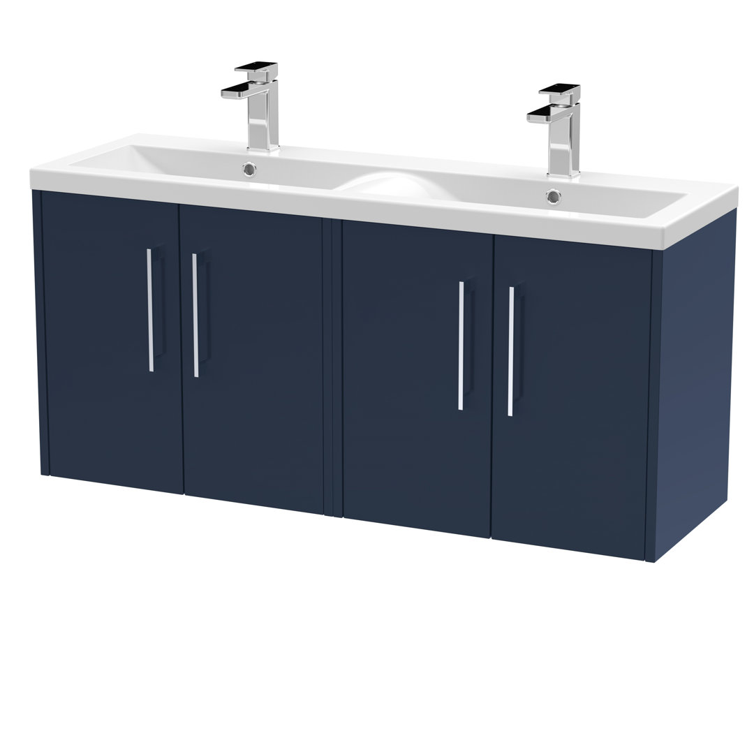Juno Double Bathroom Vanity with Integrated Vitreous China Basin