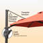 Parasol d'extérieur 11 pi avec base Isan-90339380