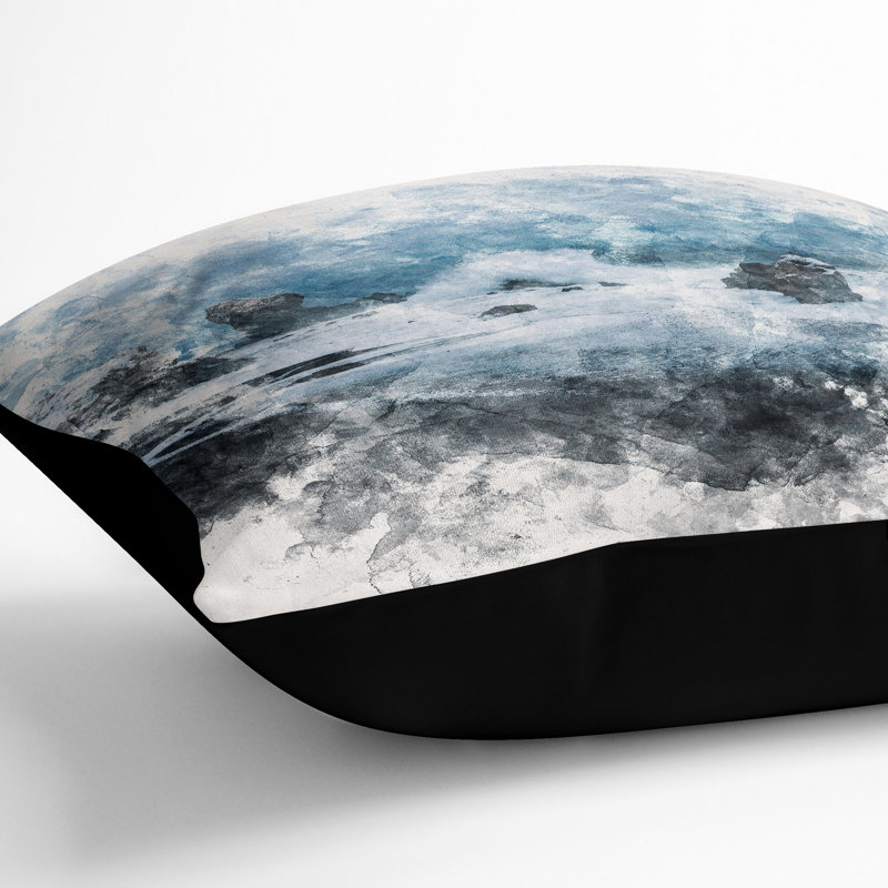 Square Throw Cushion, Black, 55cm H x 55cm W x 20cm D