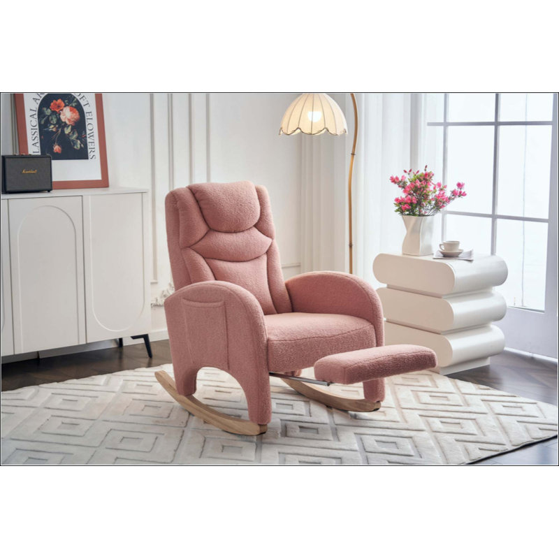 Chaise berçante Teddy, Rose