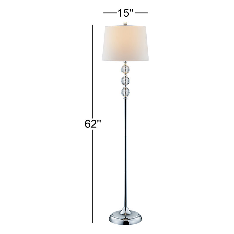 Alexys 62'' Traditional Floor Lamp, White