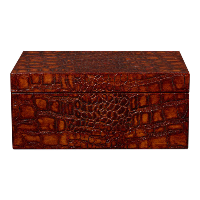 Shagreen Handmade Decorative Box, Brown