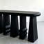 Console en bois de frêne noir de style milieu du siècle-545331329