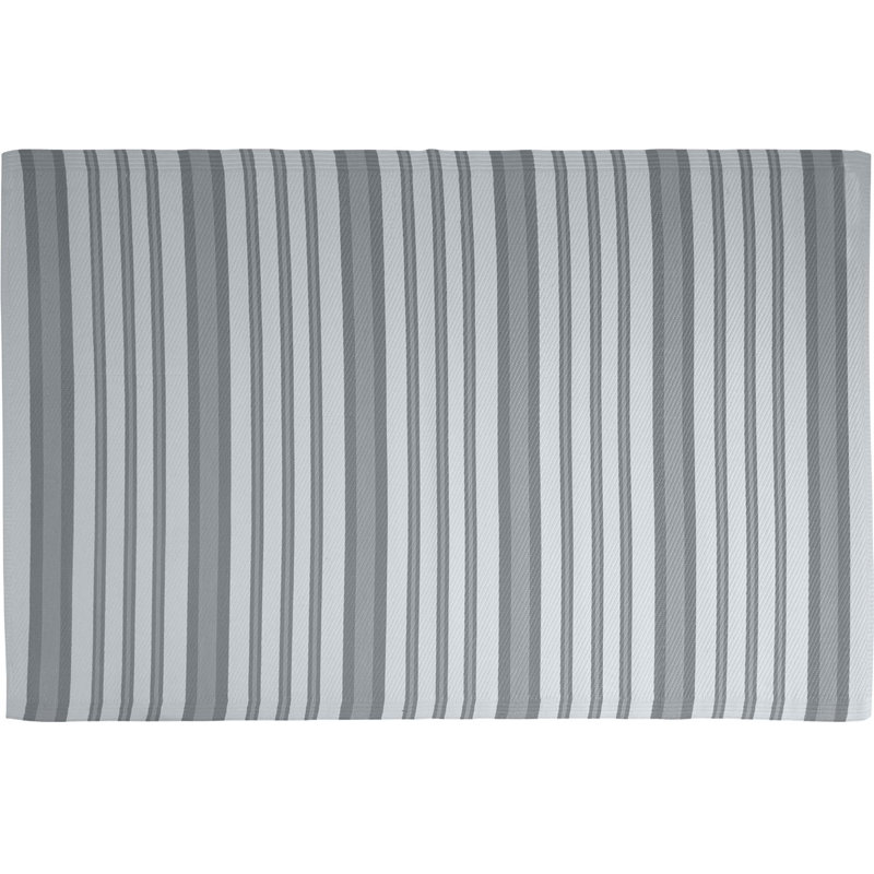 Grey And White Stripes Outdoor Camping Rug Mat