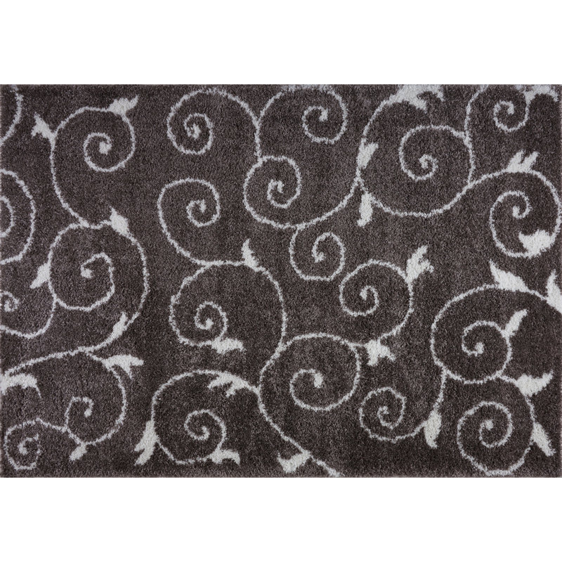 Tapis décoratif en vison floral Travis Heights, Tapis de couloir 2 pi 7 po x 9 pi 10 po