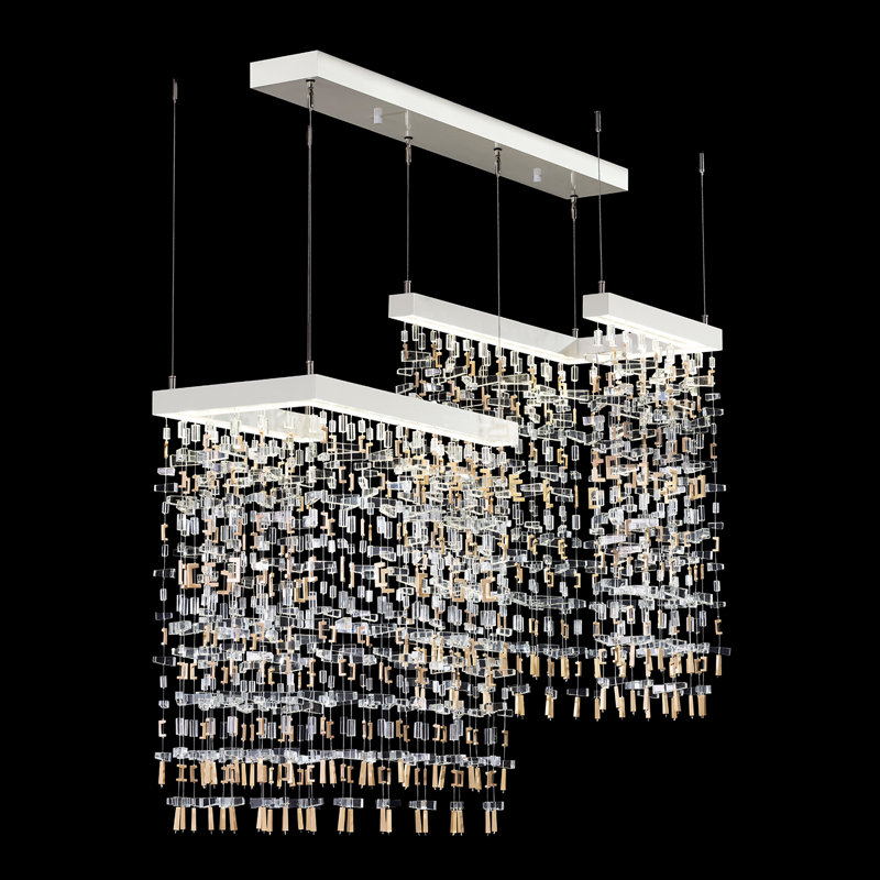 Capri 18 - Light LED Cluster Pendant, White Lacquer