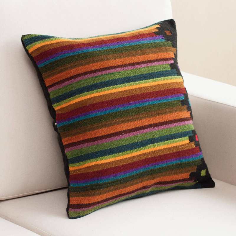 Striped Reversible Pillow Cover