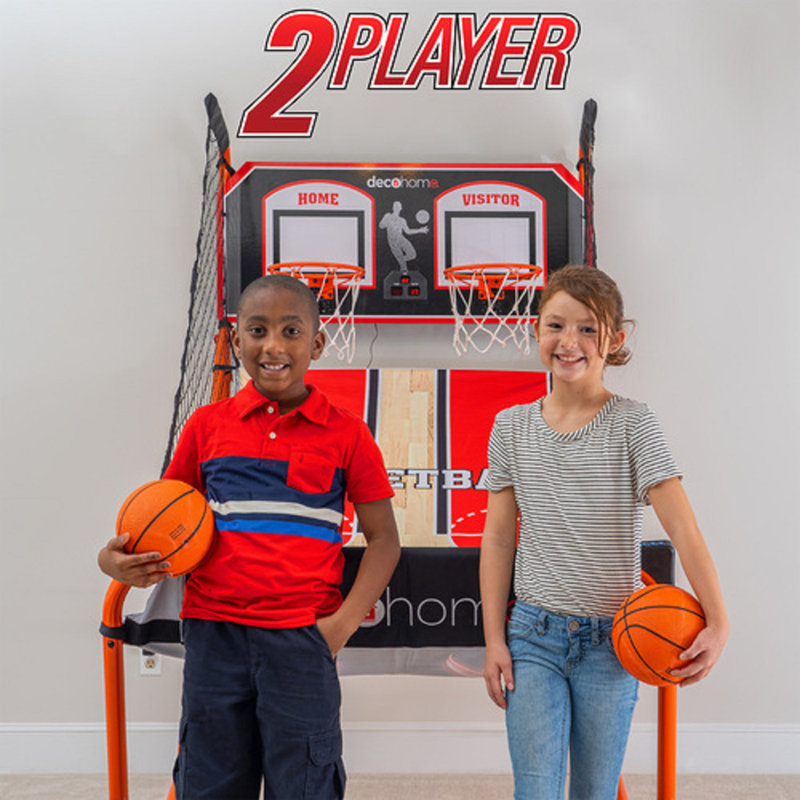 Deco Home Indoor Foldable Basketball Arcade Game with LED Scoreboard