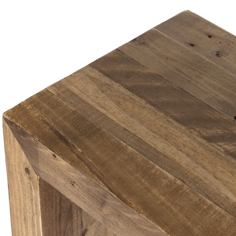 Banc en bois massif Adene, H 18 po x l 73 po x P 15 po, Brun