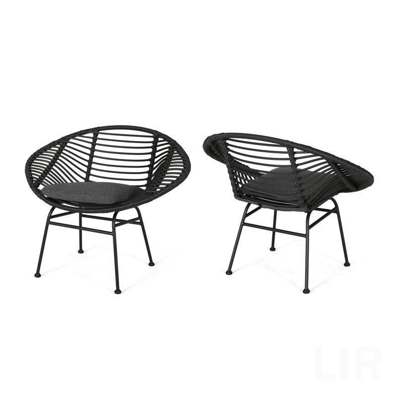 Chaise San Antonio, chaise, Coussin gris / cadre noir