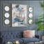 Stylish Wall Mirror Set with Three Convex Mirrors in a Sleek Rectangular Frame, Ideal for Bedroom and Living Room Decor.