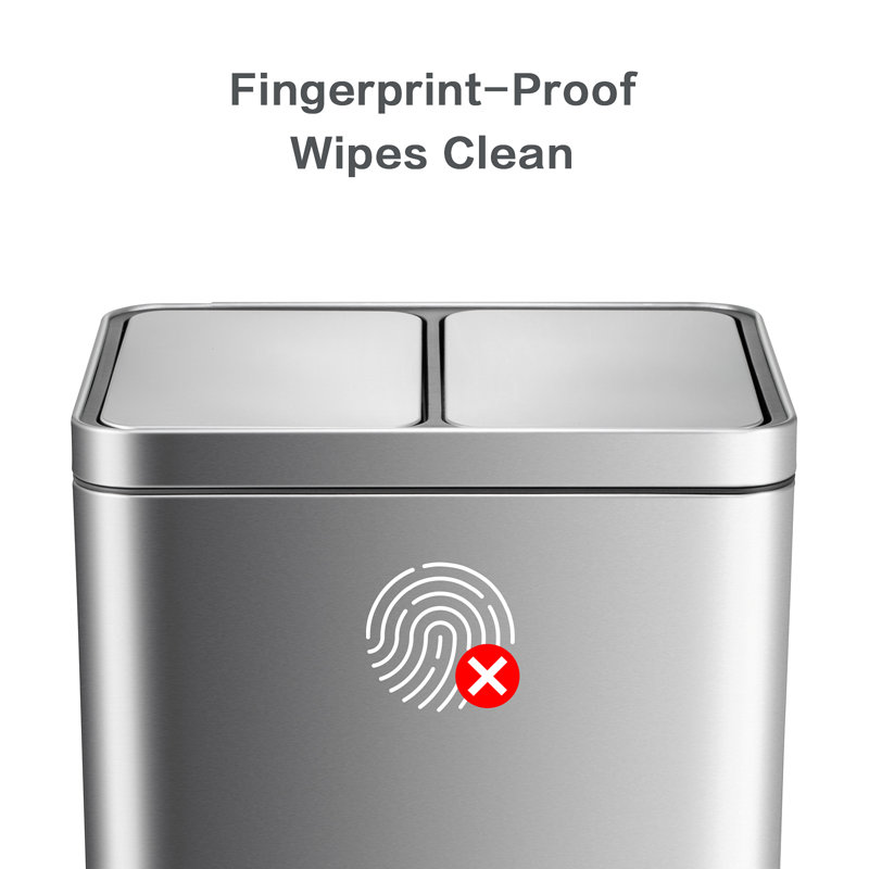 Stainless Steel Multi-Compartments Trash & Recycling Bin