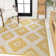 Tapis jaune / crème Kyona