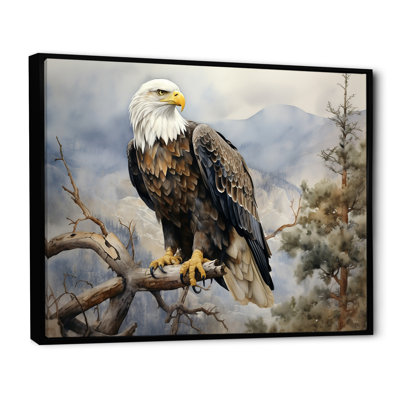 Bold Eagle Noble Perch - Eagle Canvas Print