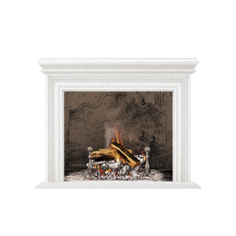 Grand Palermo Fireplace Surround, White Old World