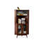 Armoire de coin en bois massif brun noisette